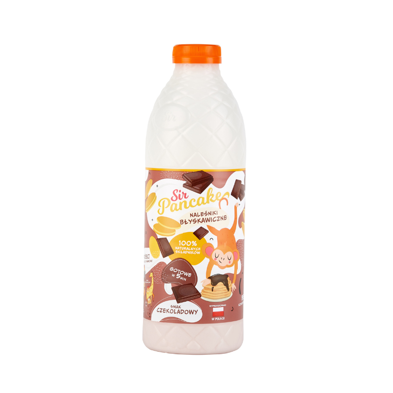 Naleśniki w butelce o smaku czekoladowym 220g Naleśniki w butelce o smaku czekoladowym 220g